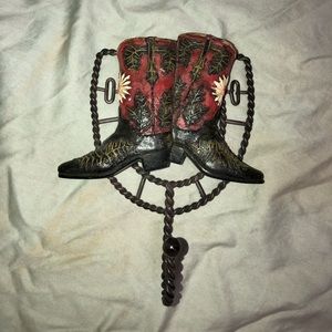 Western COWBOY BOOTS hanger hook Wall decor NEW